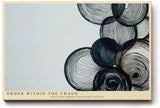 Paul Sinus Wandbild 120x80cm abstrakte Kreise Linien Kunst modern minimalistische Grafik Wanddekoration schwarz beige fuer Wohnzimmer Büro