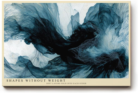 Paul Sinus Wandbild 120x80cm abstrakte Kunst blau schwarz moderne Bewegungskunst Kunstdruck grosses Wandbild 120x80cm elegante Wanddekoration fuer Wohnzimmer Büro