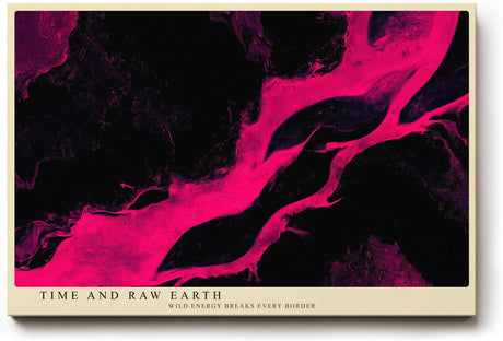 Paul Sinus Wandbild 120x80cm abstrakte Kunst schwarz pink moderne Struktur fließende Farben zeitgenössisches Kunstbild moderne