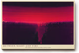 Paul Sinus Wandbild 120x80cm abstrakte Landschaft Sonnenuntergang rot violett moderne Kunst dramatische Wanddekoration fuer Wohnzimmer Büro