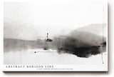 Paul Sinus Wandbild 120x80cm abstrakte Landschaft minimalistisch schwarz weiss moderne Kunst Kunstdruck grosses Kunstbild ruhige Wanddekoration fuer Wohnzimmer Büro