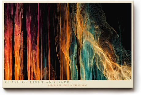 Paul Sinus Wandbild 120x80cm abstrakte Lichtlinien modern orange blau dynamische Energie Kunst grosses abstraktes Kunstbild stilvolle Wanddekoration fuer Wohnzimmer Büro