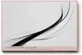 Paul Sinus Wandbild 120x80cm abstrakte Linien modern schwarz weiss minimalistische Kunst dynamische Kurve Kunstdruck stilvolle Wanddekoration fuer Wohnzimmer Büro Flur