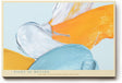 Paul Sinus Wandbild 120x80cm abstrakte Malerei mit Pinselstruktur blau weiß orange moderne Farbkunst dynamisches Kunstbild für Wohnzimmer Büro Atelier