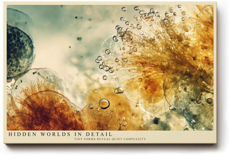 Paul Sinus Wandbild 120x80cm abstrakte Mikrostruktur Makrofotografie organische Formen moderne Naturkunst stilvolle Wanddekoration fuer Wohnzimmer Büro