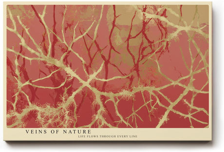 Paul Sinus Wandbild 120x80cm abstrakte Naturstruktur organische Linien rot beige moderne Kunststruktur zeitgenössische