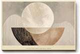 Paul Sinus Wandbild 120x80cm abstrakte geometrische Formen modern beige braun minimalistische Kunst Kunstdruck grosses Kunstbild stilvolle Wanddekoration fuer Wohnzimmer Büro Flur