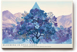 Paul Sinus Wandbild 120x80cm abstrakter Baum mit Blumen moderne Naturkunst in Blau und Pastell stilvolle Wanddekoration fuer Wohnzimmer Flur