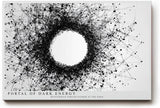 Paul Sinus Wandbild 120x80cm abstrakter Energie Kreis schwarze Linienstruktur modernes Grafikdesign minimalistische Wanddekoration fuer Wohnzimmer Büro