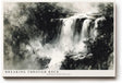 Paul Sinus Wandbild 120x80cm abstrakter Wasserfall monochrom moderne Naturkunst schwarz weiss dynamische Landschaftsmalerei grosses Kunstbild Wanddekoration fuer Wohnzimmer Büro Flur