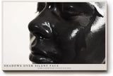 Paul Sinus Wandbild 120x80cm abstraktes Gesicht schwarze Skulptur glänzende Oberfläche moderne Kunst minimalistische Ästhetik Kunstbild stilvolle