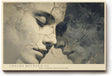 Paul Sinus Wandbild 120x80cm abstraktes Paar Portrait modern monochrome Kunst emotionale Gesichter grosses Kunstbild stilvolle Wanddekoration fuer Wohnzimmer Büro