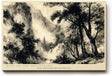 Paul Sinus Wandbild 120x80cm asiatische Landschaft Tuschemalerei Berge Nebel Kunstdruck grosses Wandbild 120x80cm ruhige Wanddekoration fuer Wohnzimmer Büro