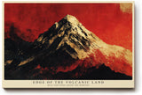 Paul Sinus Wandbild 120x80cm dramatische Berglandschaft rot schwarz modern Vulkan Himmel Kunstdruck grosses Wandbild 120x80cm kraftvolle Natur Wanddekoration fuer Wohnzimmer Büro