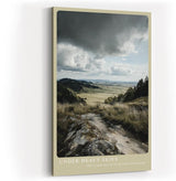 Paul Sinus Wandbild in 40x60cm dramatische Landschaft unter schweren Wolken – stimmungsvolles Naturmotiv für ausdrucksstarke Raumgestaltung