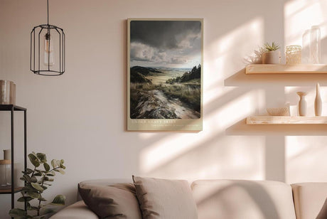 Paul Sinus Wandbild in 40x60cm dramatische Landschaft unter schweren Wolken – stimmungsvolles Naturmotiv für ausdrucksstarke Raumgestaltung