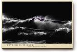 Paul Sinus Wandbild 120x80cm dramatische Meereswelle Fotokunst schwarz dunkel minimalistische Ozean Landschaft modernes Natur Kunstbild stilvolle