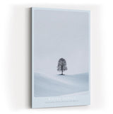 Paul Sinus Wandbild in 40x60cm einzelner Baum im Winter – minimalistisches Naturmotiv in kühlen Farbtönen