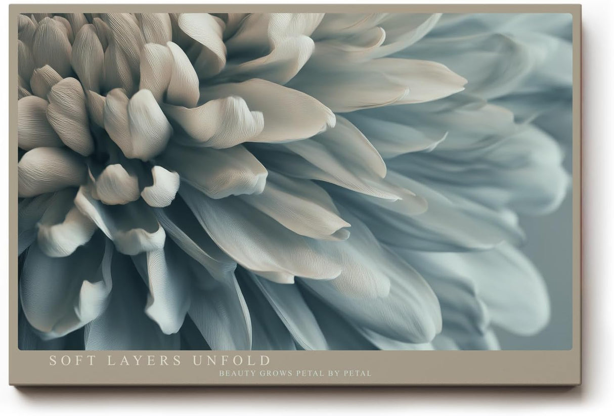 Paul Sinus Wandbild 120x80cm elegante Blueten Makroaufnahme zarte Blumen Kunst sanfte Naturfarben modernes Kunstbild stilvolle Wanddekoration fuer Wohnzimmer