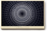 Paul Sinus Wandbild 120x80cm geometrisches Mandala abstrakte Linienkunst schwarz weiss modernes Design Wanddekoration fuer Wohnzimmer Büro