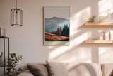 Paul Sinus Wandbild in 40x60cm herbstliche Berglandschaft mit rotem Baum – stimmungsvolles Naturmotiv für gemütliche Wohnräume