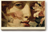 Paul Sinus Wandbild 120x80cm klassische Frauenportrait Kunst Blumen Renaissance Stil Kunstdruck grosses Wandbild 120x80cm elegante Wanddekoration fuer Wohnzimmer Büro
