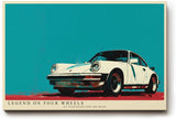 Paul Sinus Wandbild 120x80cm klassischer Sportwagen Illustration retro Auto Kunst modernes Fahrzeug Poster stilvolle Wanddekoration für Wohnzimmer Büro Garage