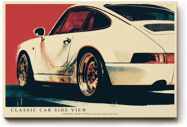 Paul Sinus Wandbild 120x80cm klassischer Sportwagen Retro Stil moderne Auto Kunst Kunstdruck stilvolle Wanddekoration fuer Wohnzimmer Büro Garage Auto Liebhaber