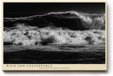 Paul Sinus Wandbild 120x80cm kraftvolle Meereswelle schwarz weiss Natur Fotokunst dramatische Ozean Landschaft moderner Kunstdruck
