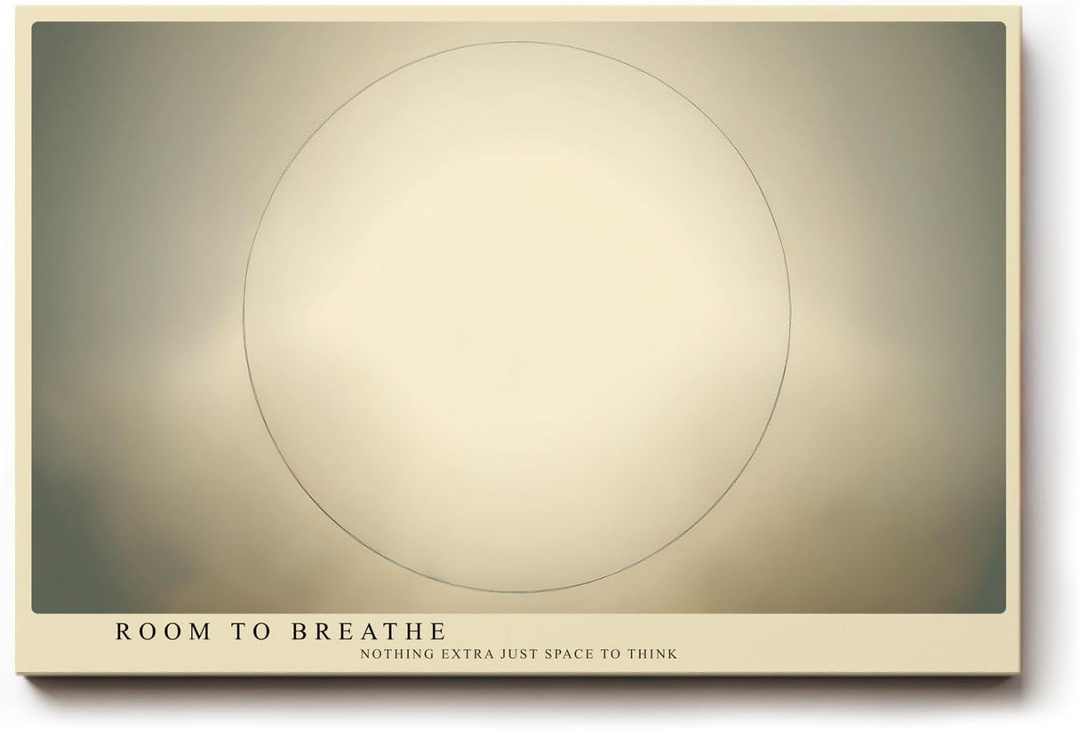 Paul Sinus Wandbild 120x80cm minimalistischer Kreis abstrakte geometrische Kunst in sanften Beigetönen modernes Designbild stilvolle Wanddekoration für Wohnzimmer Büro
