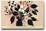 Paul Sinus Wandbild 120x80cm moderne Blumen Illustration Vase florale Kunst schwarz rosa minimalistische Wanddekoration fuer Wohnzimmer Flur Büro