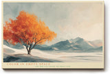 Paul Sinus Wandbild 120x80cm moderner Herbstbaum minimalistische Landschaft Kunst orange Baum Kunstdruck ruhige Natur