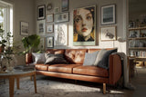 Paul Sinus Wandbild in 40x60cm modernes Frauenporträt in Collagenoptik – facettenreiche Kunst für zeitgemäße Wohnund Arbeitsräume