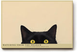 Paul Sinus Wandbild 120x80cm schwarze Katze mit gelben Augen minimalistisches Tierportraet moderne Katzenkunst stilvolle Wanddekoration fuer Wohnzimmer Büro