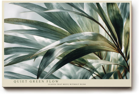 Paul Sinus Wandbild 120x80cm tropische Blaetter botanische Fotokunst gruen natur modern ruhige Pflanzen Wanddekoration fuer Wohnzimmer Büro Spa Bereich