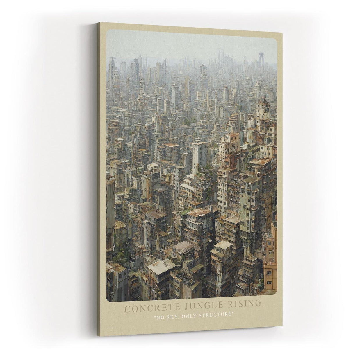 Paul Sinus Wandbild in 40x60cm urbane Megacity – detailreiches Stadtmotiv mit dichter Hochhausarchitektur
