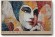 Paul Sinus Wandbild 120x80cm venezianische Maske Frauenportrait bunt modern Kunst Kunstdruck grosses Wandbild 120x80cm elegante Wanddekoration fuer Wohnzimmer Büro