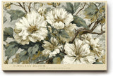 Paul Sinus Wandbild 120x80cm weisse Blumen klassische florale Malerei elegante Naturkunst stilvolle Wanddekoration fuer Wohnzimmer Büro
