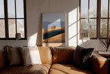 Paul Sinus Wandbild in 40x60cm zwei Bäume in goldener Hügellandschaft – harmonisches Naturmotiv mit sanften Farbtönen