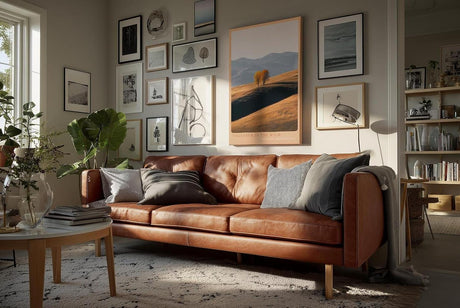 Paul Sinus Wandbild in 40x60cm zwei Bäume in goldener Hügellandschaft – harmonisches Naturmotiv mit sanften Farbtönen