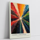 Paul Sinus Leinwandbild 40x60cm abstrakte Farbexplosion mit dynamischer Energie und leuchtender Strahlkraft – kunstvolles Leinwandbild für moderne