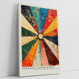 Paul Sinus Leinwandbild 80x120cm abstrakte Farbexplosion mit Vintage-Texturen und dynamischer Energie – kunstvolles Leinwandbild für moderne Raumgestaltung