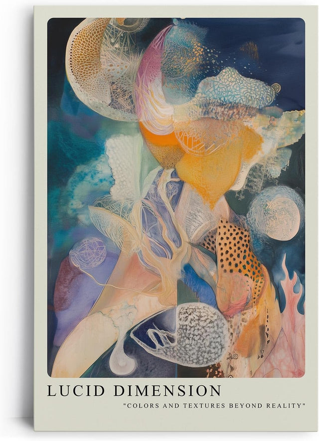 Paul Sinus Leinwandbild 40x60cm abstrakte Farbwelten mit surrealen Strukturen und organischen Formen – kunstvolles Leinwandbild für moderne Raumgestaltung