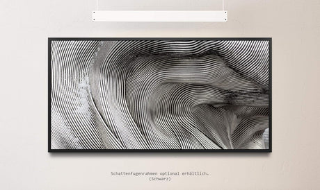 Abstrakte Kunst ca. 130x70cm Wandbild inklusive Schattenfugenrahmen schwarz - Panorama Leinwand Bild XXL Format Wandbilder Wohnzimmer Wohnung Deko Kunstdrucke