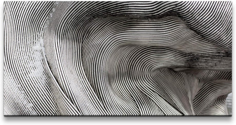 Abstrakte Kunst ca. 130x70cm Wandbild inklusive Schattenfugenrahmen schwarz - Panorama Leinwand Bild XXL Format Wandbilder Wohnzimmer Wohnung Deko Kunstdrucke