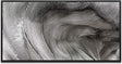 Abstrakte Kunst ca. 130x70cm Wandbild inklusive Schattenfugenrahmen schwarz - Panorama Leinwand Bild XXL Format Wandbilder Wohnzimmer Wohnung Deko Kunstdrucke
