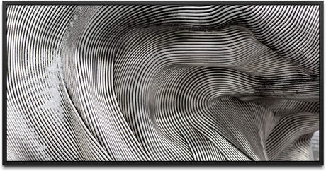 Abstrakte Kunst ca. 130x70cm Wandbild inklusive Schattenfugenrahmen schwarz - Panorama Leinwand Bild XXL Format Wandbilder Wohnzimmer Wohnung Deko Kunstdrucke