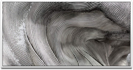 Abstrakte Kunst ca. 130x70cm Wandbild inklusive Schattenfugenrahmen weiss - Panorama Leinwand Bild XXL Format Wandbilder Wohnzimmer Wohnung Deko Kunstdrucke
