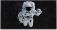 Astronaut im Weltall ca. 130x70cm Wandbild inklusive Schattenfugenrahmen schwarz - Panorama Leinwand Bild XXL Format Wandbilder Wohnzimmer Wohnung Deko Kunstdrucke