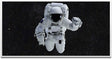 Astronaut im Weltall ca. 130x70cm Wandbild inklusive Schattenfugenrahmen weiss - Panorama Leinwand Bild XXL Format Wandbilder Wohnzimmer Wohnung Deko Kunstdrucke